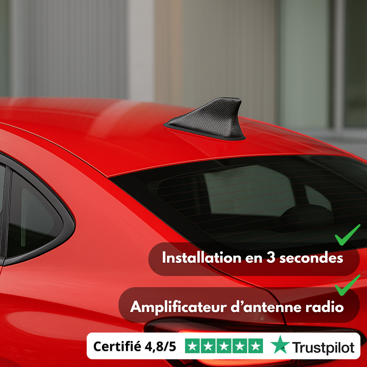Amplificateur Antenne Voiture Shark – Meilleure Réception Radio