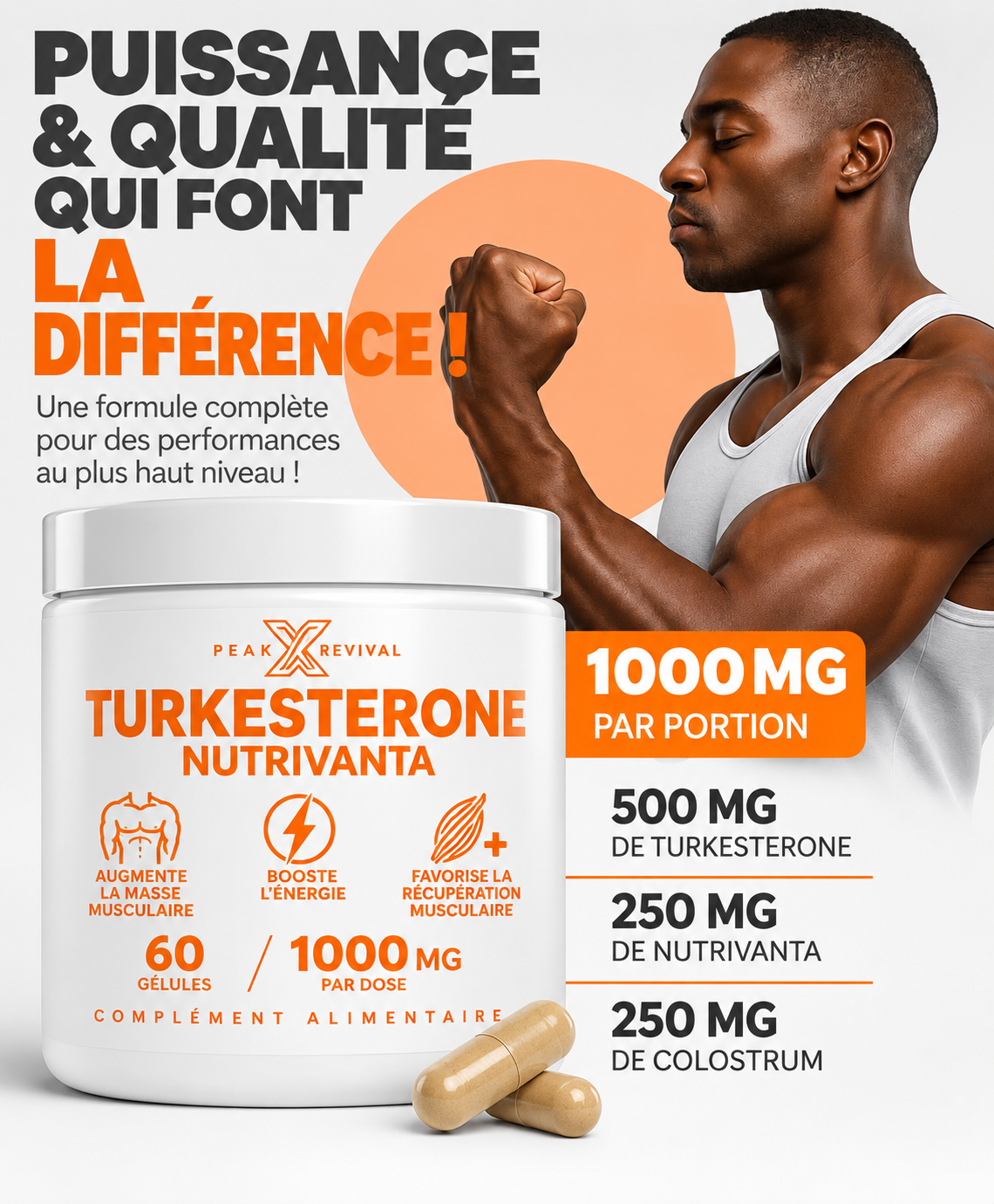 capsules de testostérone turkestérone tongkat ali