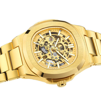 Montre automatique “squelette” – double face, acier